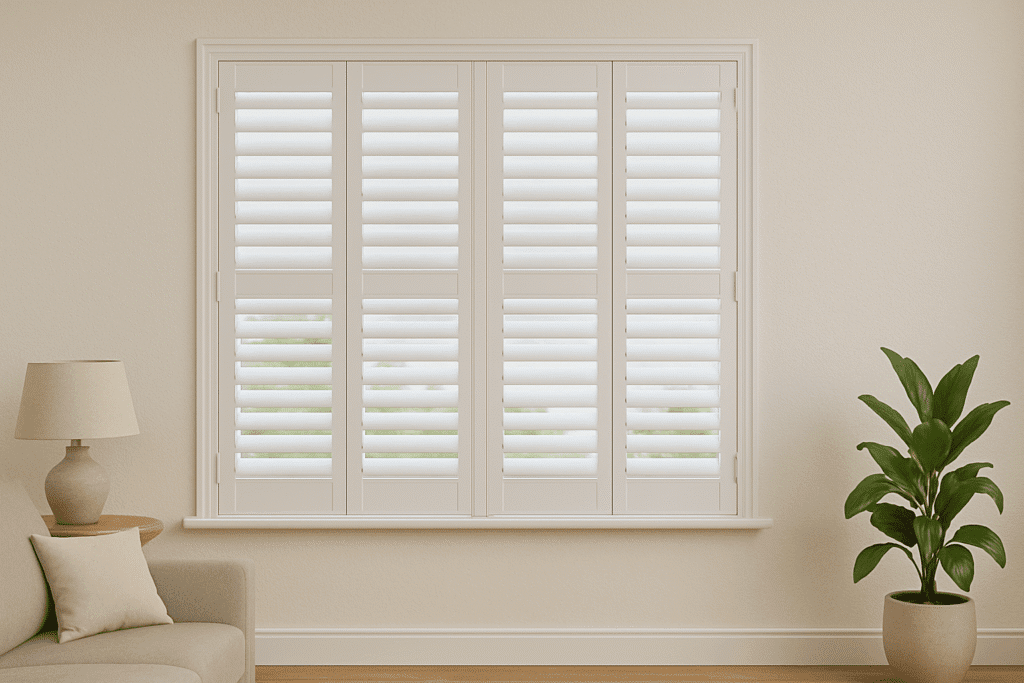 Arctic White Plantation Shutters, Made By McGraths Blinds Curtains and Shutters Burscough