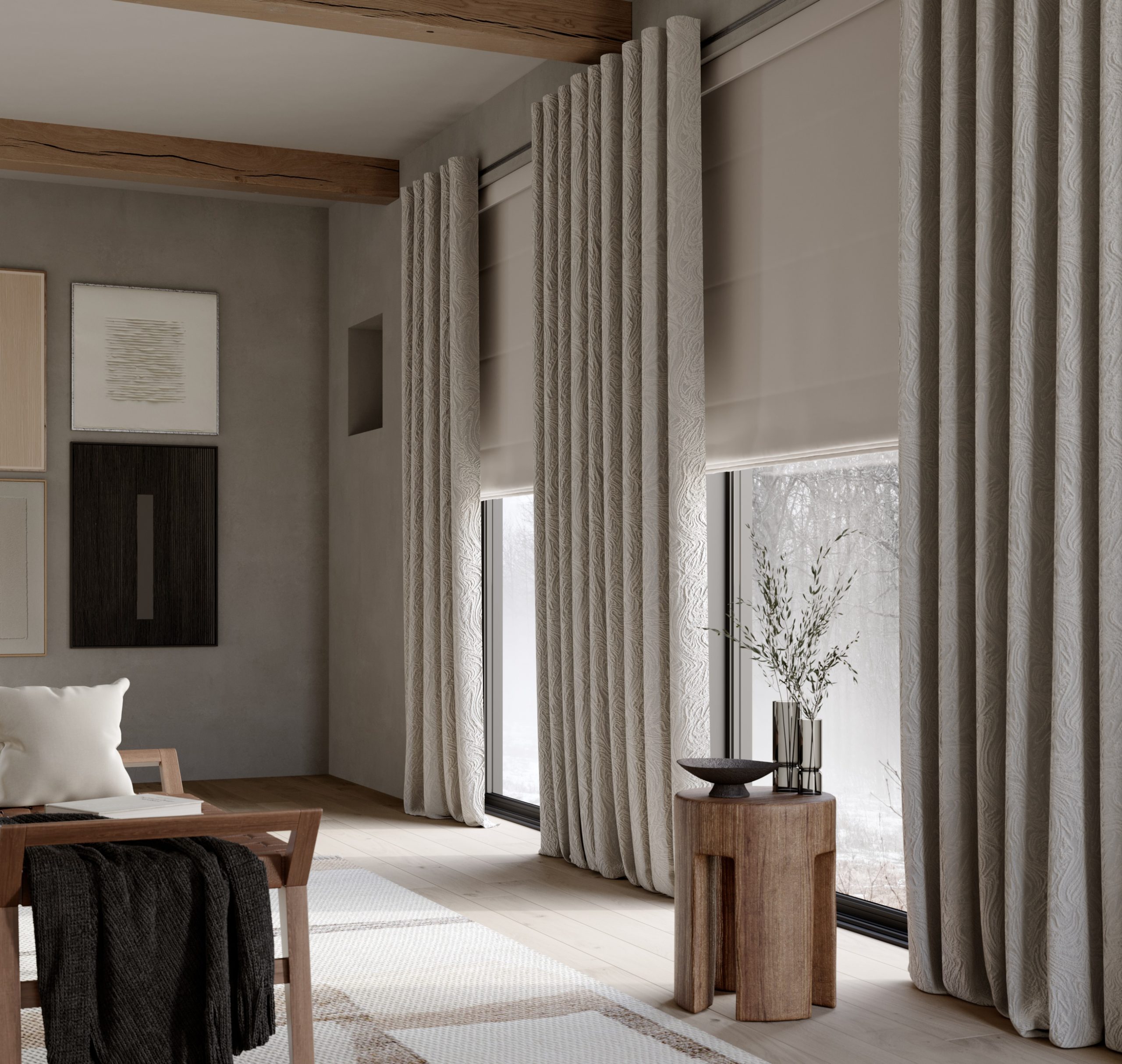 Wave Heading Curtains - Emerald Interiors